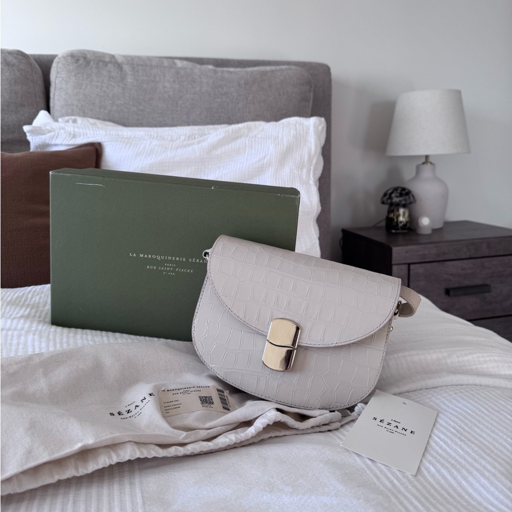 SÉZANE Claude Bag - Ecru Croco